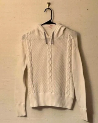 BONGO Long Sleeved Creamy White Sweater With Hood - Image 1 of 4