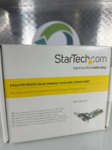 STARTECH PCI2S550 2 Port PCI Low Profile RS232 Serial Adapter Card - Picture 1 of 3