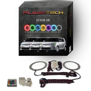 Kit de anillo halo LED ojo de ángel RGB con control remoto IR para faros Scion xB 2011-2015 - Imagen 1 de 7