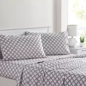 Printed 4-Piece Extra Soft Bedding Sheets & Pillowcase Set, Deep Pocket up to 16 - Picture 1 of 12