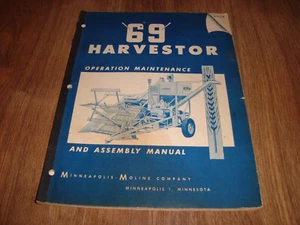 Minneapolis Moline Operation Maintenance Manual 69 Harvestor S-110B - Picture 1 of 3
