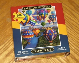 Eric Dowdle 500 Piece Puzzle - Balloon Festival - New in Open Box ... Sealed Bag - Picture 1 of 6