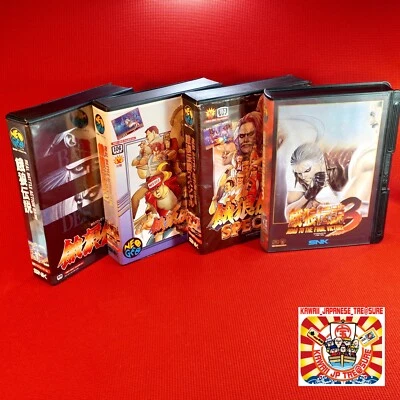 AES Fatal Fury Лот из 4 Комплектов 1 2 3 Специальный SNK Neo Geo Garou ROM Подлинная Япония JP - Изображение 1 из 4