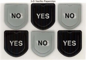 JA & NEIN - Büroklammern 3D und Bewegungspostkarten, Grußkarte -  - Bild 1 von 2