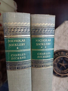 Vintage_Nicholas Nickelby 2 Vols_Charles Dickens _Walter J. Black_Very Good - Imagen 1 de 10