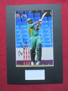 HASHIM AMLA SOUTH AFRICA TEST & ODI CRICKET SIGNED A3 PHOTO MOUNT DISPLAY - COA - Picture 1 of 4