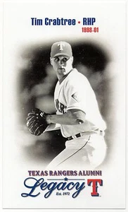 Texas Rangers Alumni Legacy Team Issued Postcard Tim Crabtree SGA Pitching - Picture 1 of 1