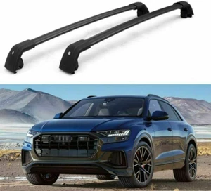 Fits For Audi Q8 2019 2020 2021 Aluminum Roof Rail Rack Cross Bars Crossbar - Picture 1 of 9