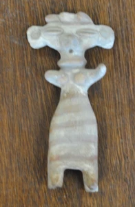 Nayarit polychrome Keramik ausgegraben in der Nähe von Zaqualpan Nayarit 6 1/2 x 2 Zoll Puppe - Bild 1 von 5