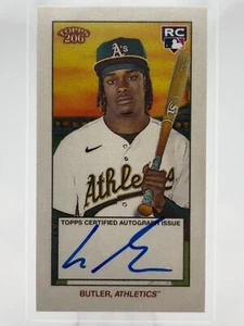 LAWRENCE BUTLER ROOKIE 2024 Topps 206 AUTO ATHLETICS PRINT RUN ~ /70 - Bild 1 von 3