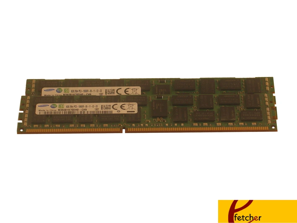 16GB(2X8GB) Memory DDR3 PC3-10600 ECC REG Compat to Dell A3078601 SNPX3R5MC/8G - Image 1 of 1