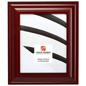 Craig Frames Contemporary Upscale, 2" Red Mahogany Picture Frame Poster Frame - Picture 1 of 10