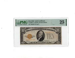1928 $10 Gold Certificate Star Note.Fr-2400* PMG-25 - Picture 1 of 2