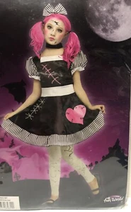 Broken Porcelain Doll Costume Girl’s Creepy Halloween Fancy Size M 8-10 - Picture 1 of 5