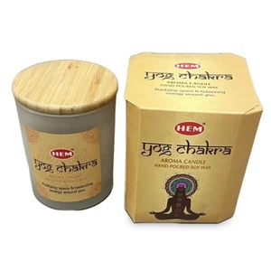 Vela aromática chakra yoga HEM cera de soja vertida a mano - Imagen 1 de 4