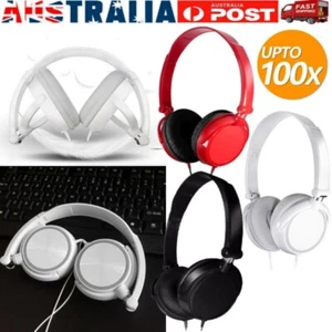 3.5mm Wired Headphone Over Ear Headset Bass HiFi Sound Music Stereo Earphone Lot - Picture 1 of 17
