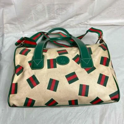 Bolso Bandolera Vintage, Raro, Gucci, Lona Beige, Línea Jerez Foto 1 de 4