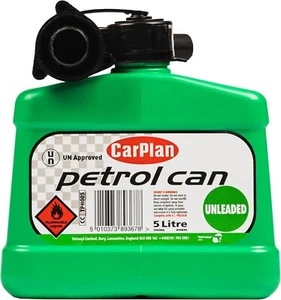 CarPlan TPH005 5L Fuel Can, Unleaded Petrol (Green) - Picture 1 of 5