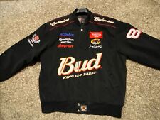 Men's Vintage Chase Dale Earnhardt Jr Budweiser Black NASCAR Team Jacket Sz L