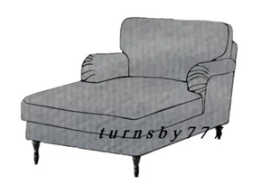 IKEA Stocksund Chaise Ljungen Gray Slipcover Stocksund Chaise Lounge Cover SALE - Picture 1 of 6