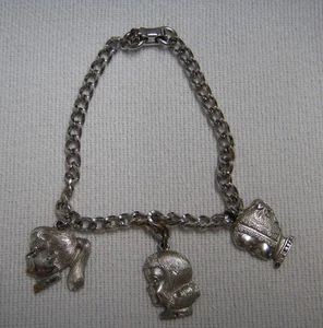 Vintage 1950's Silver GINNY~JILL~GINETTE Vogue Doll Charm Bracelet - Picture 1 of 6