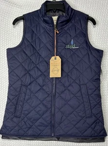 Original Weatherproof Vintage Blue Full Zip Quilted Vest Women's Size S Pocket - Picture 1 of 8