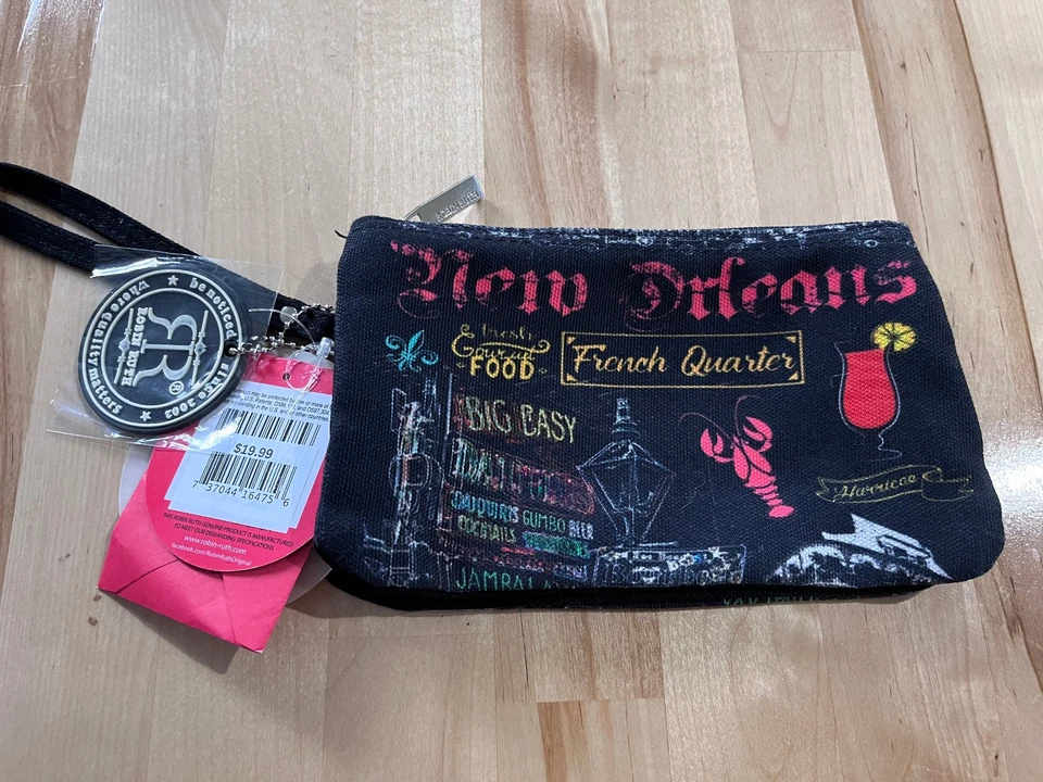 Robin Ruth New Orleans Graphics Fabric Clutch Wristlet - 7.25" x 4.25" NEW - Image 1 of 1