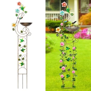 Bird Bath for Outside Garden Trellis for Climbing Plants Outdoor Decoration - Picture 1 of 7