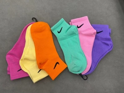 6 Pairs 6Colors Nike Everyday Lightweight Ankle Socks Women Size M FREE SHIPPING - Image 1 of 3