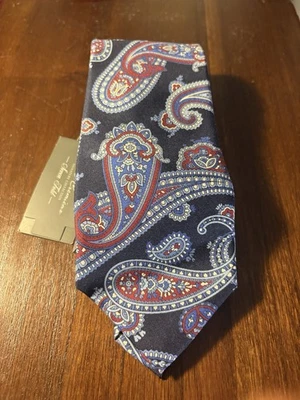 Daniel Cremieux Neck Tie Seven Fold Signature Collection 100% Silk Made In Italy - Image 1 of 4