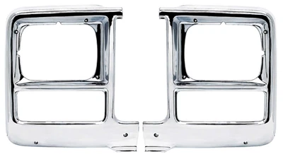 Biseles de faros cromados diestros y diestros para camioneta Chevy C10 79-80 para bombillas rectangulares individuales Foto 1 de 4