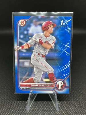 2022 Bowman Prospects Blue Border /150 Simon Muzziotti #BP-40 Rookie RC - Image 1 of 2