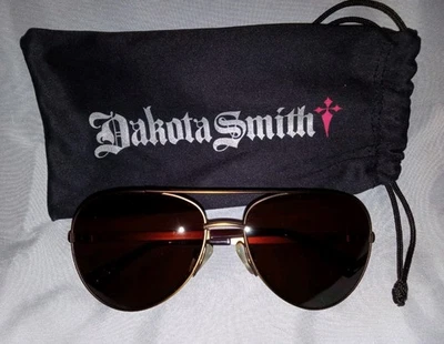 NUEVO Gafas de sol vintage Dakota Smith estilo aviador sospecha marrón 59-16-135 mm Foto 1 de 4