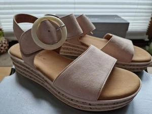 GABOR**KEIL-SANDALETTE**SOMMER**MIT GROSSER SCHNALLE**NAGELNEU**GR.39 - Bild 1 von 4