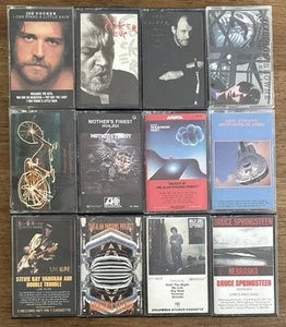 12 Classic Rock Cassettes, Used, Joe Cocker, Stevie Ray Vaughan, Alan Parsons, - Picture 1 of 1