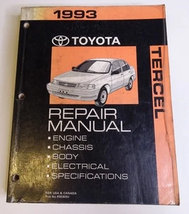 1993 Toyota Tercel Repair Manual OEM Factory Service Book Workshop FSM Shop - Picture 1 of 17