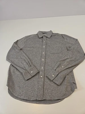 Tommy Bahama Shirt Mens Small San Lucio Stretch IslandZone Gray Herringbone - Image 1 of 4
