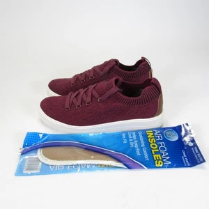 Ryka Viona Shoes Womens Size 8 Burgundy Knit Lace Up Sneakers Insoles Platform - Picture 1 of 17