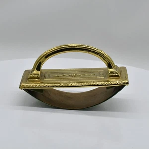 Antique Brass Rocking Ink Blotter Art Nouveau 1890s-1920s - Picture 1 of 11