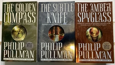 1 2 3 Complete Set Lot PULLMAN Books HIS DARK MATERIALS Trilogy Golden Compass - Image 1 of 4