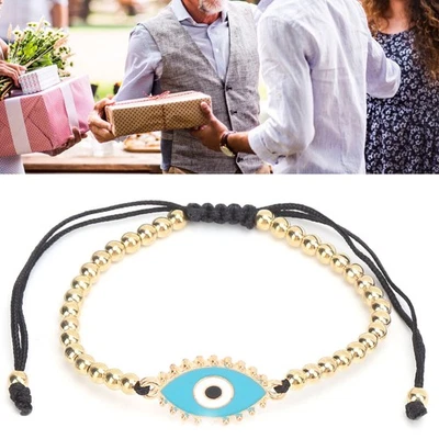 Saitarmband Türkisches Augenarmband Perlenarmband Mit Goldenen Perlen Für Die - Bild 1 von 4
