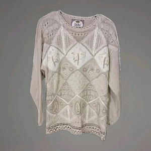 Vintage Tiara International Pullover Pulli Damen Small Creme Beige Oma - Bild 1 von 22