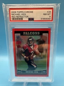 2006 Topps Chrome - Michael Vick #28 Red Refractor /259 - Picture 1 of 2