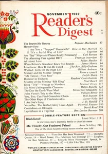 Reader's Digest - November 1969 - DDT, Billy Graham + Edgar Rice Burroughs - Picture 1 of 2