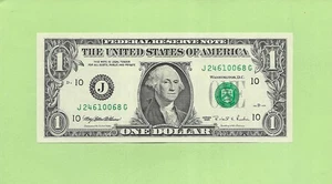 1995 ..UNCIRC $1  J 2461 0068 G .... 1995  $1  J-G    NICE NOTE        FRN - Picture 1 of 2