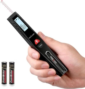 PREXISO Pocket Laser Measurement Tool, 135Ft Distance 135 Ft, Black - Picture 1 of 6