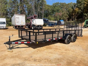 2025 Triple Crown UHD7X18TG 18' T/A Flatbed Utility Equipment Trailer bidadoo - Picture 1 of 12