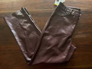 Joie Size 8 Burgundy Joie Pant 32X30  - Picture 1 of 10