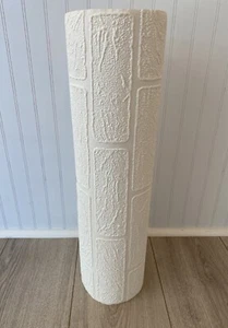 Super Fresco Textured White Brick Paintable Wall Covering #93744 ~ 56sq.ft - Picture 1 of 4