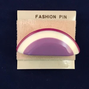 Vintage Layered Lucite Modernist Art Deco Brooch Pin - Picture 1 of 4